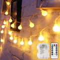 YOYONACY Battery Operated String Lights Bedroom - 52FT 2 Pack 120 Leds Globe Fairy String Lights Waterproof 8 Modes with Remote and Timer for Indoor Outdoor Wedding Party Christmas Decor, Warm White Home & Garden > Lighting > Light Ropes & Strings YOYONACY Warm  
