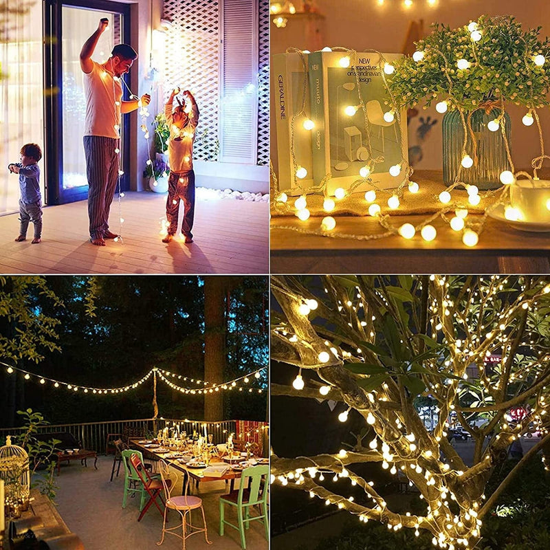 YOYONACY Battery Operated String Lights Bedroom - 52FT 2 Pack 120 Leds Globe Fairy String Lights Waterproof 8 Modes with Remote and Timer for Indoor Outdoor Wedding Party Christmas Decor, Warm White Home & Garden > Lighting > Light Ropes & Strings YOYONACY   