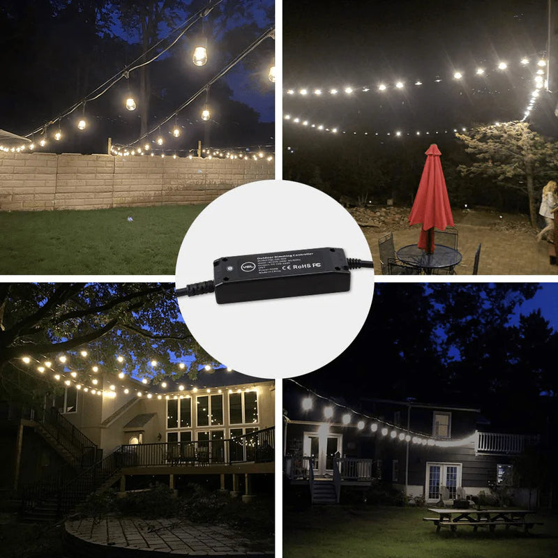 YQL Outdoor Plug in Dimmer 500W Auto Dawn to Dusk 3/5/8 Hours Timer Smart Switch Outlet Wireless Remote Control IP67 Waterproof for String Lights (2-Prong) Home & Garden > Lighting Accessories > Lighting Timers YQL   