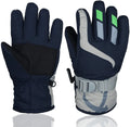 YR.Lover Children Ski Gloves Winter Warm Outdoor Riding Thickening Gloves(2-4Y)  KOL DEALS Navy Blue2 S-2-4y 