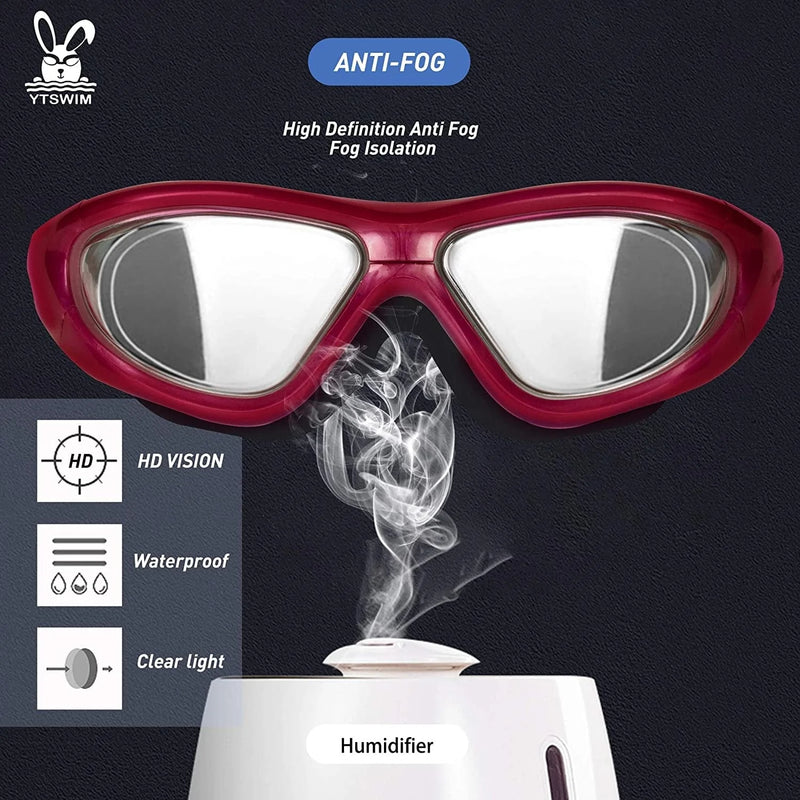 YTSWIM Polarized Swimming Goggles, Clear Swim Goggles for Men Women Lap Swimming, Anti-Fog and UV Protection Swim Glasses