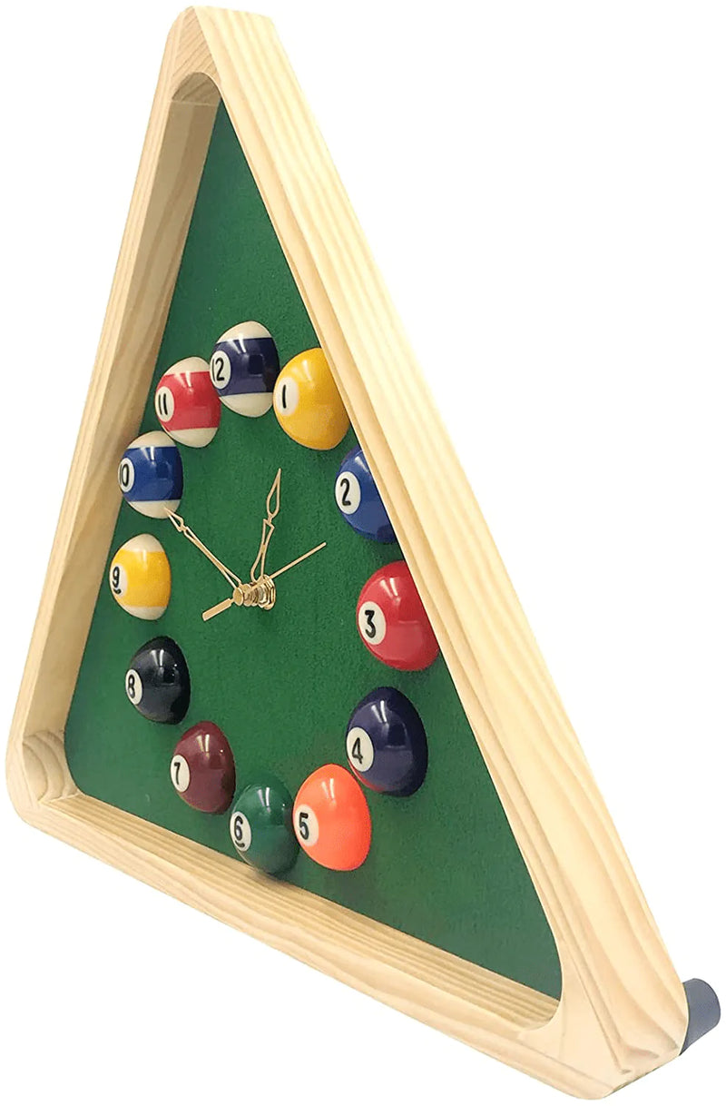 Yuanhe 13 Inch Billiard Quartz Clock with Solid Wood Frame Creative Wall Clock for Living Room,Bedroom Home & Garden > Decor > Clocks > Wall Clocks YH Poker   