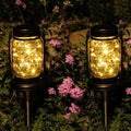 YUEFA Solar Lanterns Outdoor, Hanging Mason Jar Light, Solar Outdoor Lights,Decorative Solar Lantern Table Lamp for DIY Garden Patio Lawn Party Holiday (2 Pack) Home & Garden > Lighting > Lamps YUEFA Msg 2pack 