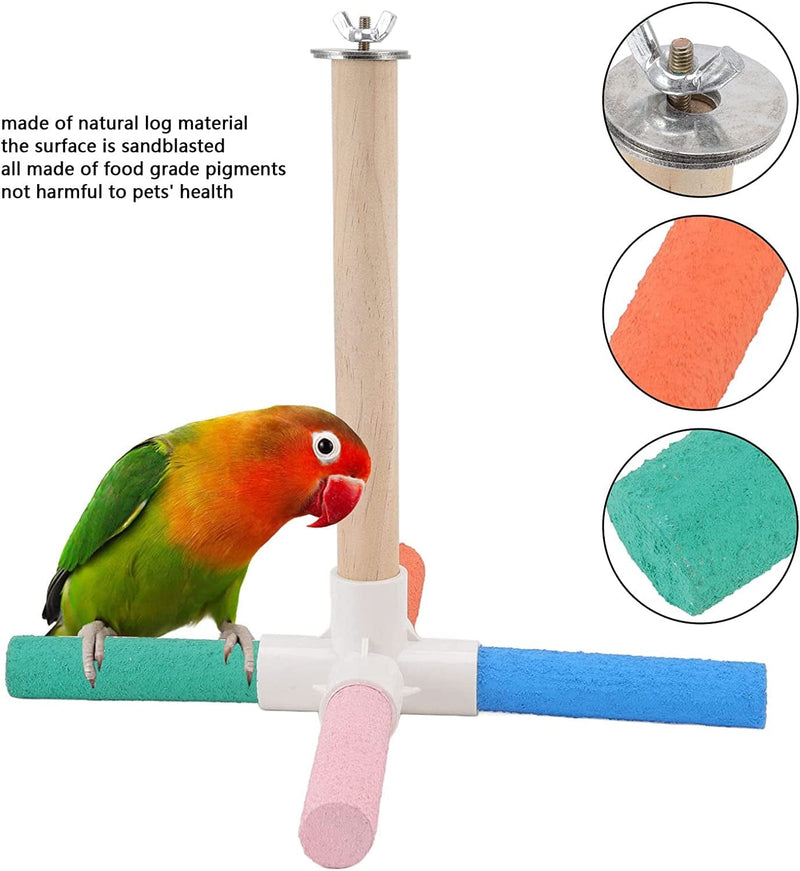 Yuehuam Bird Parrot Stand Perch Bird Toy Cross Birdcage Stands Cage Accessories Parrot Paw Grinding Stick Cockatiel Exercise Toys for Budgies Parakeets Lovebirds Animals & Pet Supplies > Pet Supplies > Bird Supplies > Bird Cages & Stands Yuehuam   
