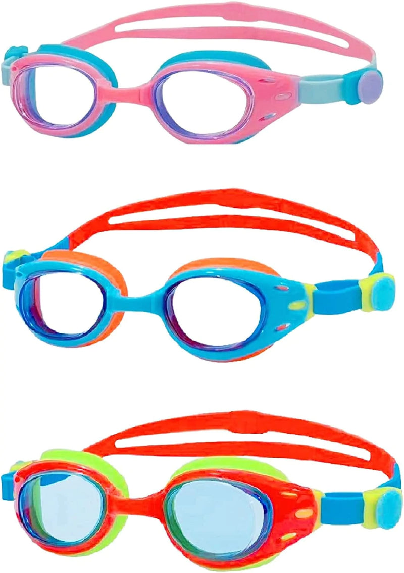 YUENREE 3 Pack Swim Goggles - Suitable for Adults Men Women Youth Teens Boys Girls Ages 4+ - with 3 Hard Travel Cases Sporting Goods > Outdoor Recreation > Boating & Water Sports > Swimming > Swim Goggles & Masks YUENREE 3 Pack for Kids_27  