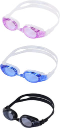 YUENREE 3 Pack Swim Goggles - Suitable for Adults Men Women Youth Teens Boys Girls Ages 4+ - with 3 Hard Travel Cases Sporting Goods > Outdoor Recreation > Boating & Water Sports > Swimming > Swim Goggles & Masks YUENREE 3 Pack for Adults-2  