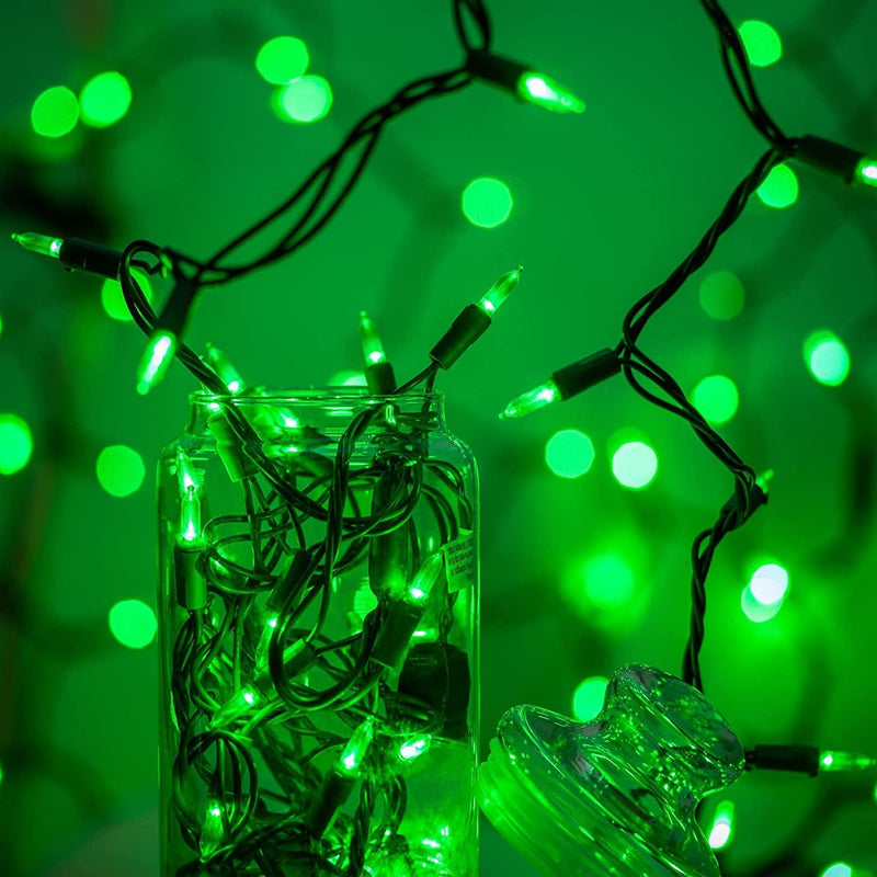 YULETIME Green LED Christmas Lights with Green Wire, 66 Feet 200 Count UL Certified Commercial Grade LED Holiday String Light Set (Green - Green Wire) Home & Garden > Lighting > Light Ropes & Strings YULETIME   