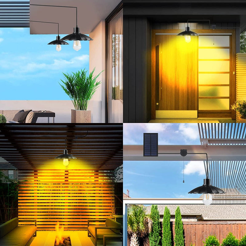 YUMAMEI Solar Powered Pendant Light Outdoor Hanging Lamp, Remote Control Pendant Lamp with Adjustable Solar Panel, Waterproof for Outdoor Garden/Patio/Yard/Lawn/Pathway Decorations Home & Garden > Lighting > Lamps YUMAMEI   