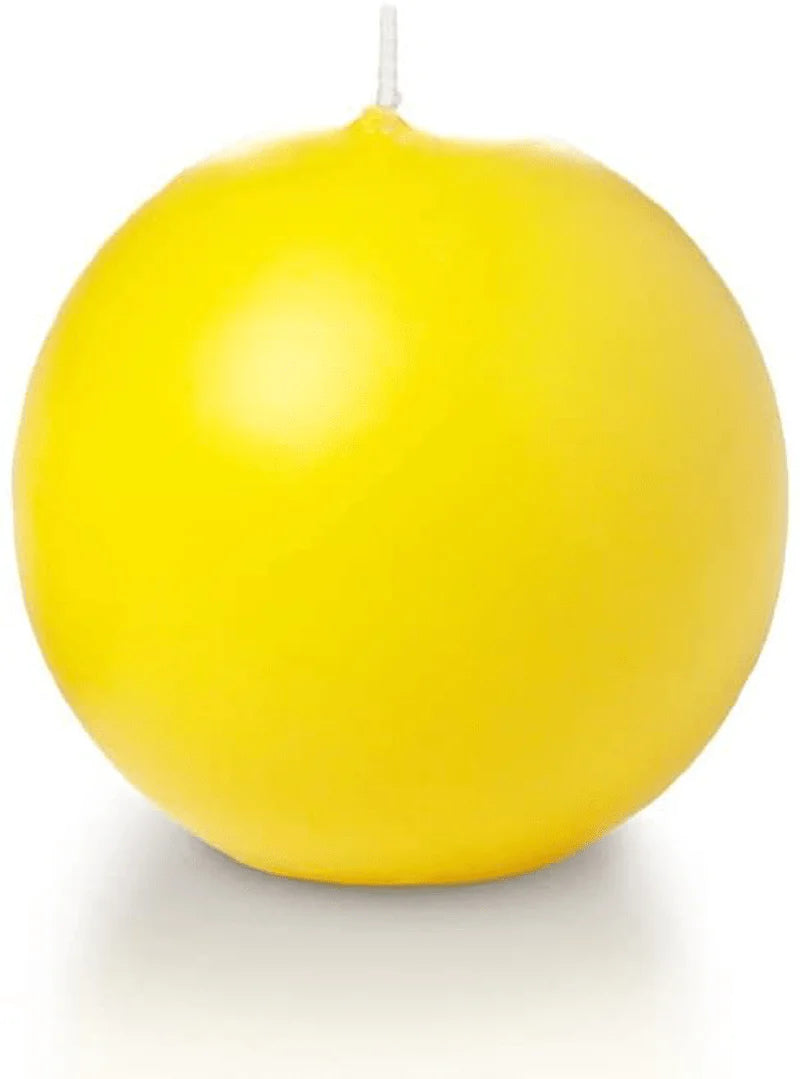 yummi 2.8" Bright Yellow Sphere/Ball Candles - 3 per Pack Home & Garden > Decor > Home Fragrances > Candles Neo-Image Candlelight Ltd   