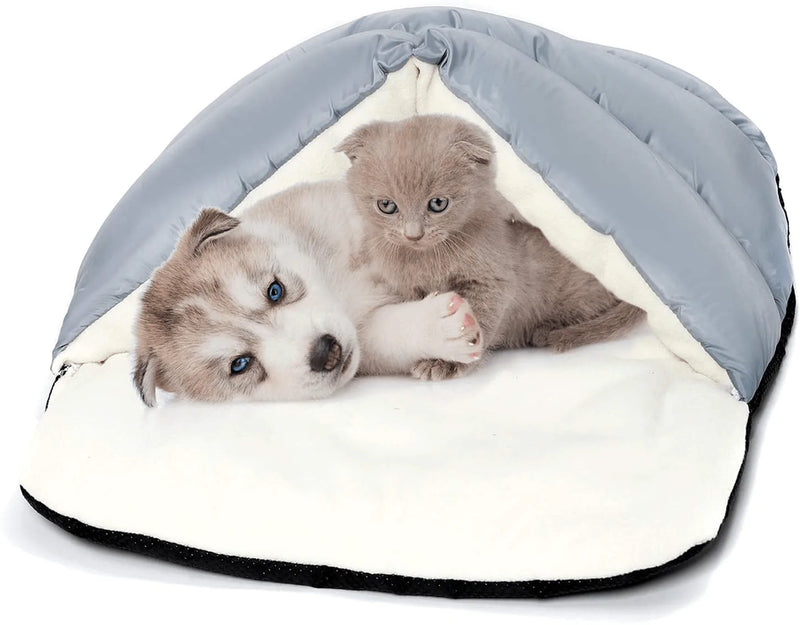 Yunnarl Ultra Soft Polar Fleece Dog Bed - Washable Pet House Cave Bed for Small Medium Dog Cat Waterproof Surface Bottom Dog Bed Cat Bed Animals & Pet Supplies > Pet Supplies > Cat Supplies > Cat Beds YUNNARL Grey Medium 