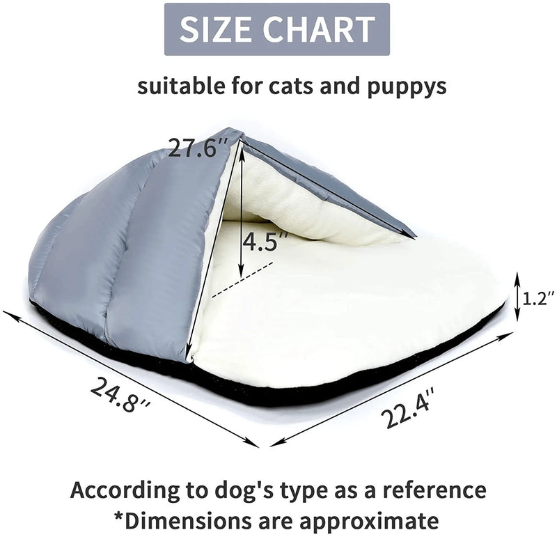 Yunnarl Ultra Soft Polar Fleece Dog Bed - Washable Pet House Cave Bed for Small Medium Dog Cat Waterproof Surface Bottom Dog Bed Cat Bed Animals & Pet Supplies > Pet Supplies > Cat Supplies > Cat Beds YUNNARL   