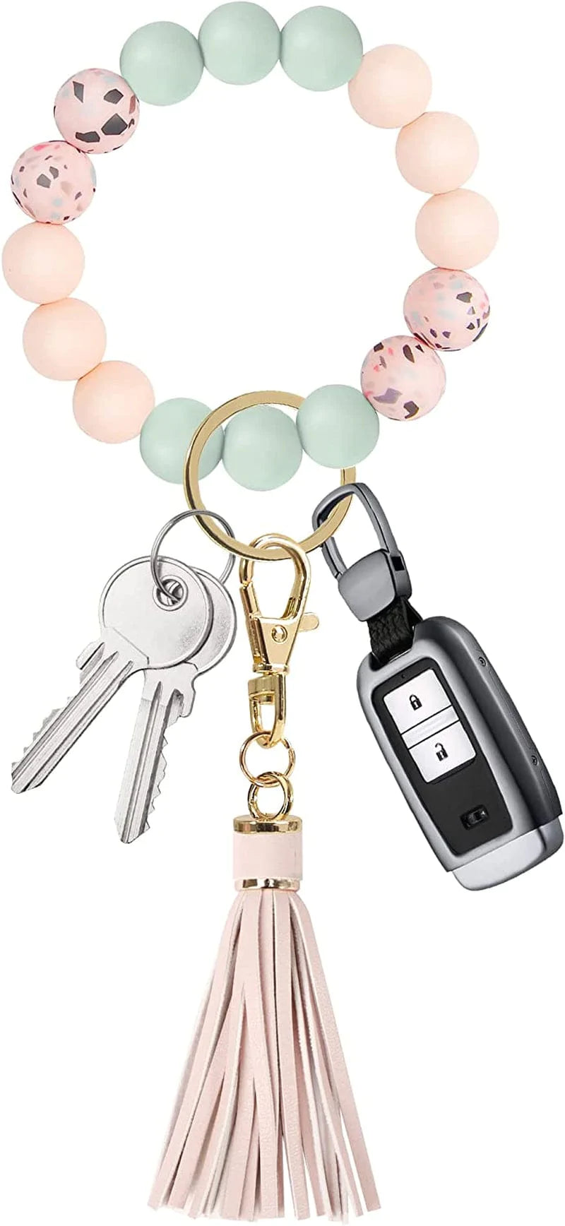 YUOROS Keychains for Women Car Key Chain Ring Bracelet Wristlet Sporting Goods > Outdoor Recreation > Winter Sports & Activities YUOROS Camouflage Pink  