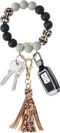 YUOROS Keychains for Women Car Key Chain Ring Bracelet Wristlet Sporting Goods > Outdoor Recreation > Winter Sports & Activities YUOROS Camouflage Leopard  