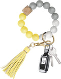 YUOROS Keychains for Women Car Key Chain Ring Bracelet Wristlet Sporting Goods > Outdoor Recreation > Winter Sports & Activities YUOROS Elegant Yellow  