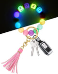 YUOROS Keychains for Women Car Key Chain Ring Bracelet Wristlet Sporting Goods > Outdoor Recreation > Winter Sports & Activities YUOROS Glow in the Dark-rainbow  