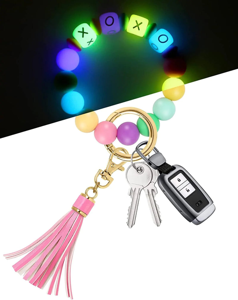 YUOROS Keychains for Women Car Key Chain Ring Bracelet Wristlet