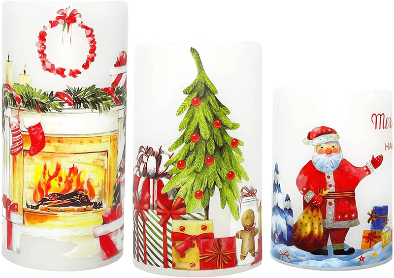 YUROZAC Christmas Flameless Candles with 6H Timer, Flickering Battery Operated Real Wax Electric LED Pillar Candles for Xmas Decoration Fairy Angel Reindeer Decal Set of 3, D3" x H6" Home & Garden > Decor > Seasonal & Holiday Decorations& Garden > Decor > Seasonal & Holiday Decorations YUROZAC Christmas Nutcracker  