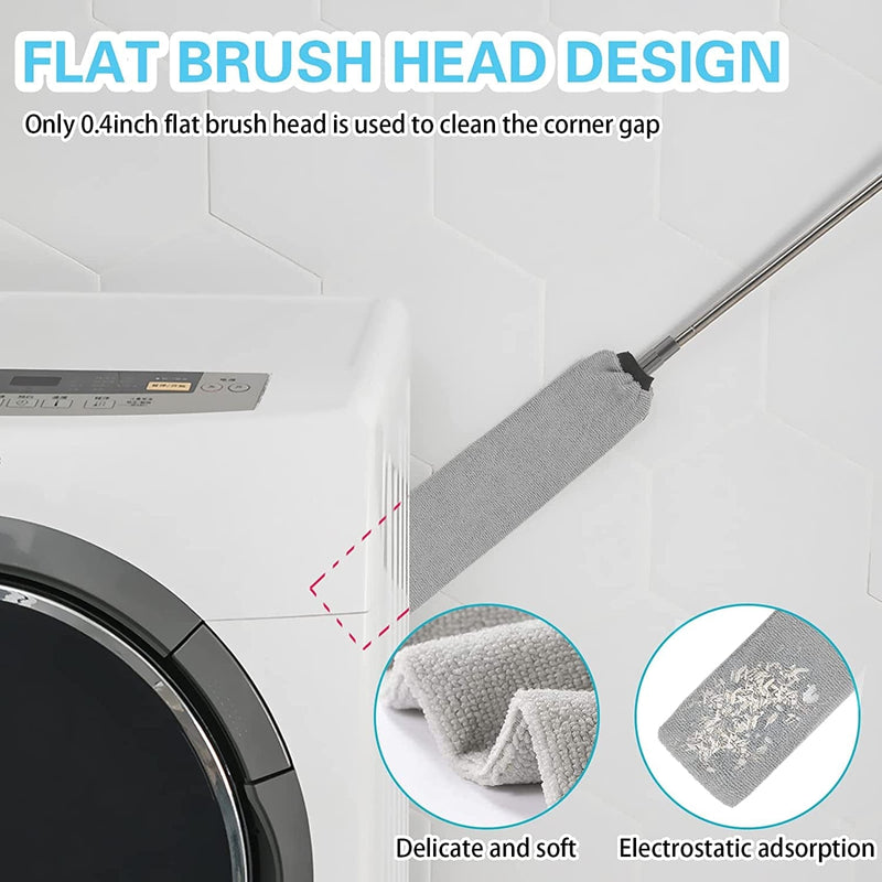 YYDSYCY Retractable Gap Dust Cleaner, Washable and Detachable 5Pcs Microfiber Cloth Covers, Extension Stainless Steel Pole 16 to 90 Inches for Cleaning under Appliances Furniture Couch Crevice Dust Home & Garden > Household Supplies > Household Cleaning Supplies YYDSYCY   