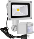 Z Motion Sensor Flood Lights Outdoor,10W Induction LED Lamp, IP65 Waterproof Spotlight,6500K LED Sensor Light,Security Light with US 3-Plug (Daylight White Gray) Home & Garden > Lighting > Flood & Spot Lights zeben Warm White-Gray  