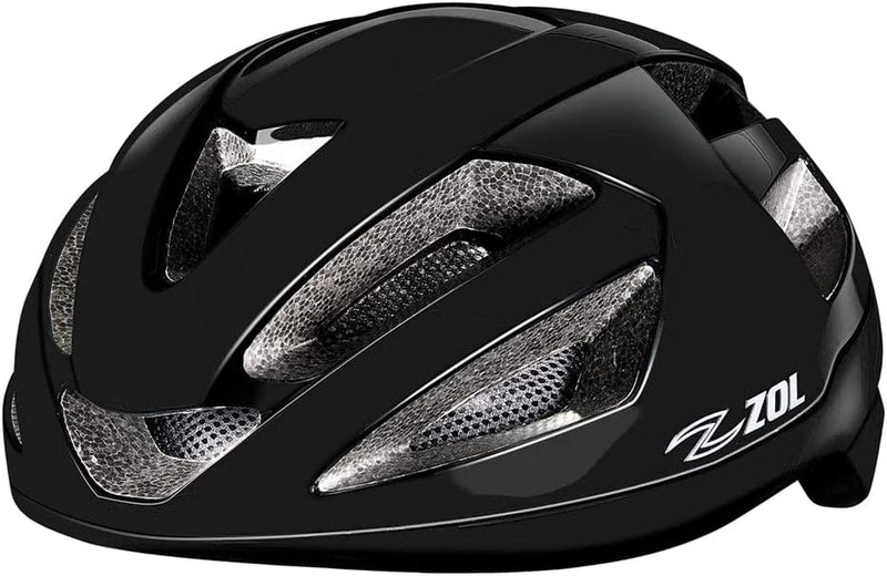 Z ZOL Sprinter Certified Bicycle Helmet Road Adult Bike Helmets Lightweight Cycling Bike Helmets for Adults Men and Women Comfort with Pads and Dial Adjustment Sporting Goods > Outdoor Recreation > Cycling > Cycling Apparel & Accessories > Bicycle Helmets Z ZOL Black Small/Medium 