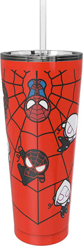 Zak Designs Sanrio Hello Kitty Vacuum Insulated Stainless Steel Travel Tumbler with Splash-Proof Lid, Includes Reusable Plastic Straw and Fits in Car Cup Holders (18/8 SS, 25 Oz) Home & Garden > Kitchen & Dining > Tableware > Drinkware Zak Designs Marvel Spider-Man 1 Count (Pack of 1) 