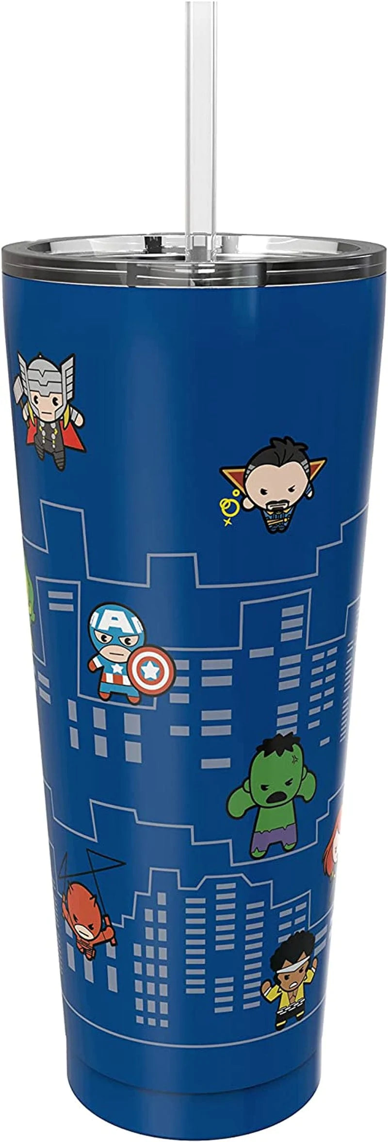 Zak Designs Sanrio Hello Kitty Vacuum Insulated Stainless Steel Travel Tumbler with Splash-Proof Lid, Includes Reusable Plastic Straw and Fits in Car Cup Holders (18/8 SS, 25 Oz) Home & Garden > Kitchen & Dining > Tableware > Drinkware Zak Designs Marvel Avengers 1 Count (Pack of 1) 