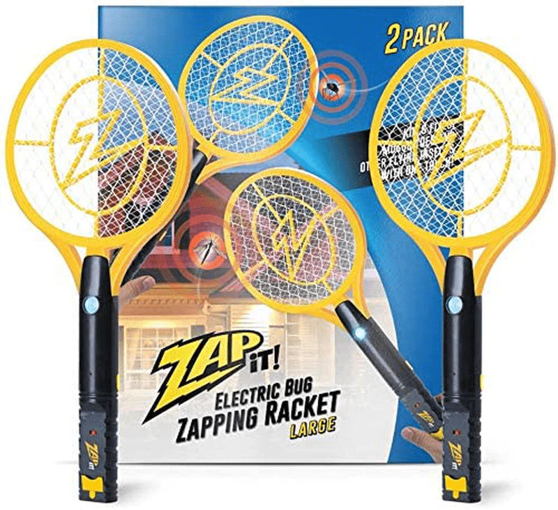 ZAP IT! Bug Zapper Rechargeable Bug Zapper Racket, 4,000 Volt, USB Charging Cable, 2 Pack Sporting Goods > Outdoor Recreation > Camping & Hiking > Mosquito Nets & Insect Screens ZAP IT! Yellow Large 