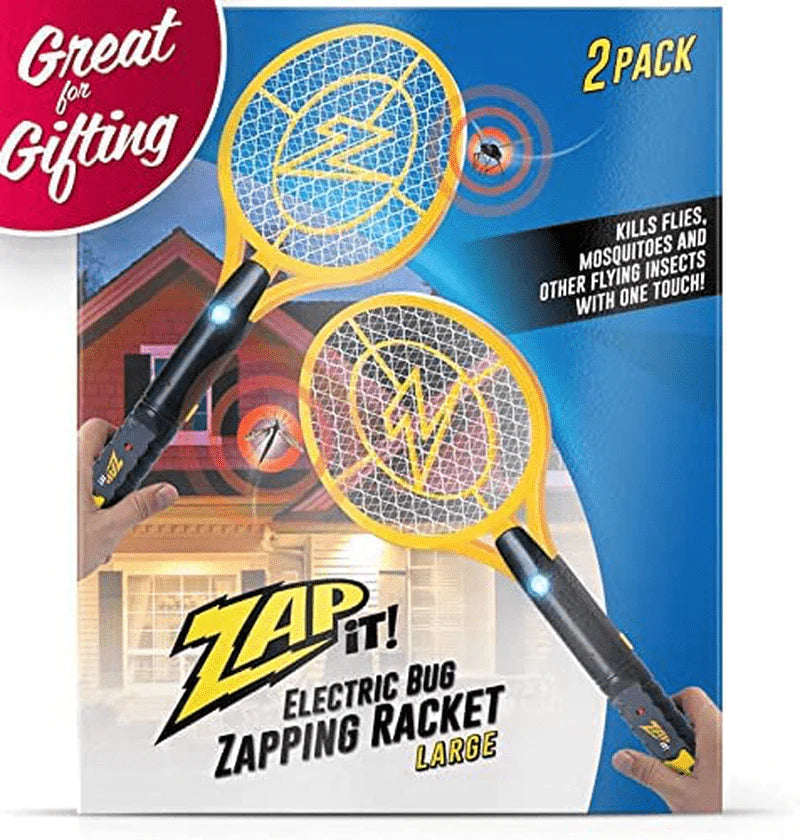 ZAP IT! Bug Zapper Rechargeable Bug Zapper Racket, 4,000 Volt, USB Charging Cable, 2 Pack Sporting Goods > Outdoor Recreation > Camping & Hiking > Mosquito Nets & Insect Screens ZAP IT!   