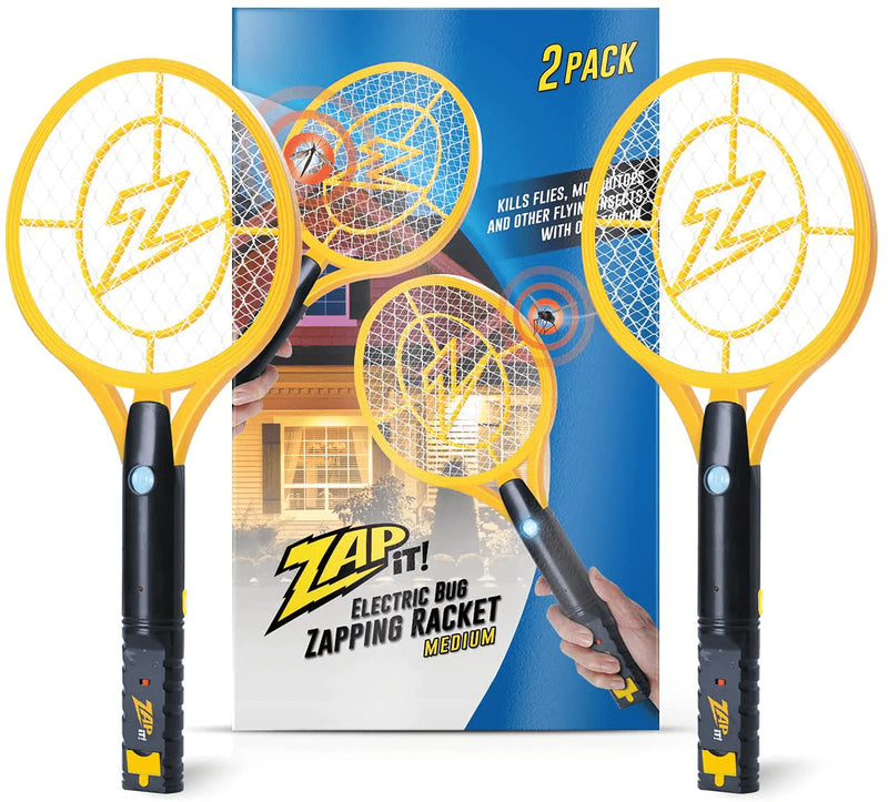 ZAP IT! Bug Zapper Rechargeable Bug Zapper Racket, 4,000 Volt, USB Charging Cable, 2 Pack Sporting Goods > Outdoor Recreation > Camping & Hiking > Mosquito Nets & Insect Screens ZAP IT! Yellow Medium 