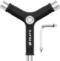 Zeato All-In-One Skate Tools Multi-Function Portable Skateboard T Tool Accessory with T-Type Allen Key and L-Type Phillips Head Wrench Screwdriver Sporting Goods > Outdoor Recreation > Winter Sports & Activities Zeato Y-Black  