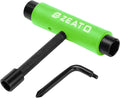 Zeato All-In-One Skate Tools Multi-Function Portable Skateboard T Tool Accessory with T-Type Allen Key and L-Type Phillips Head Wrench Screwdriver Sporting Goods > Outdoor Recreation > Winter Sports & Activities Zeato Upgrade-Green  