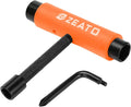 Zeato All-In-One Skate Tools Multi-Function Portable Skateboard T Tool Accessory with T-Type Allen Key and L-Type Phillips Head Wrench Screwdriver Sporting Goods > Outdoor Recreation > Winter Sports & Activities Zeato Upgrade-Orange  