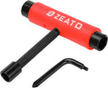 Zeato All-In-One Skate Tools Multi-Function Portable Skateboard T Tool Accessory with T-Type Allen Key and L-Type Phillips Head Wrench Screwdriver Sporting Goods > Outdoor Recreation > Winter Sports & Activities Zeato Upgrade-Red  