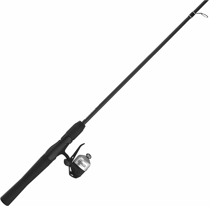 Zebco 33 Spincast Reel and 2-Piece Fishing Rod Combo, Comfortable EVA Handle, Quickset Anti-Reverse Fishing Reel with Bite Alert