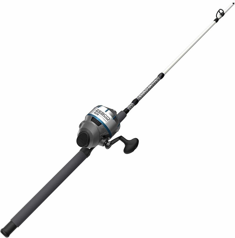Zebco 808 Saltwater Spincast Reel and Fishing Rod Combo, 7'0" Durable Z-Glass Rod, Extended EVA Handle, Stainless Steel Reel Cover with ABS Insert, Pre-Spooled with 20 Lb. Cajun Line, Black Sporting Goods > Outdoor Recreation > Fishing > Fishing Rods Zebco   
