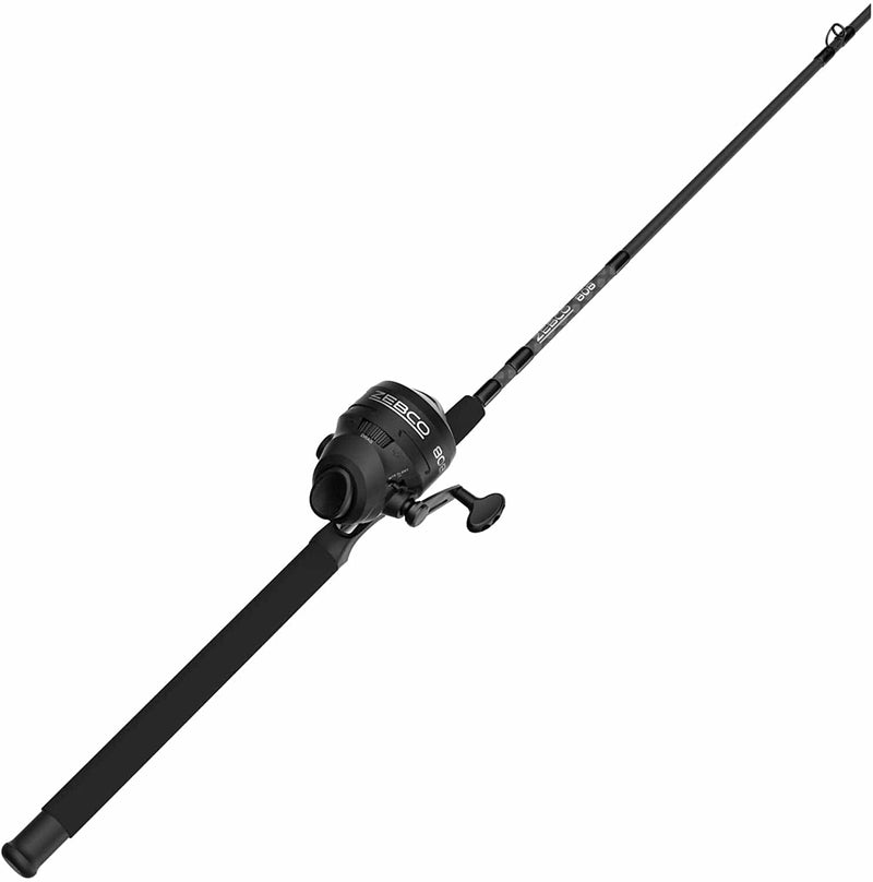 Zebco 808 Spincast Reel and Fishing Rod Combo, 7-Foot Durable Z-Glass Rod with Extended EVA Rod Handle, Quickset Anti-Reverse with Bite Alert, Pre-Spooled with 20-Pound Cajun Fishing Line, Black Sporting Goods > Outdoor Recreation > Fishing > Fishing Rods Zebco   