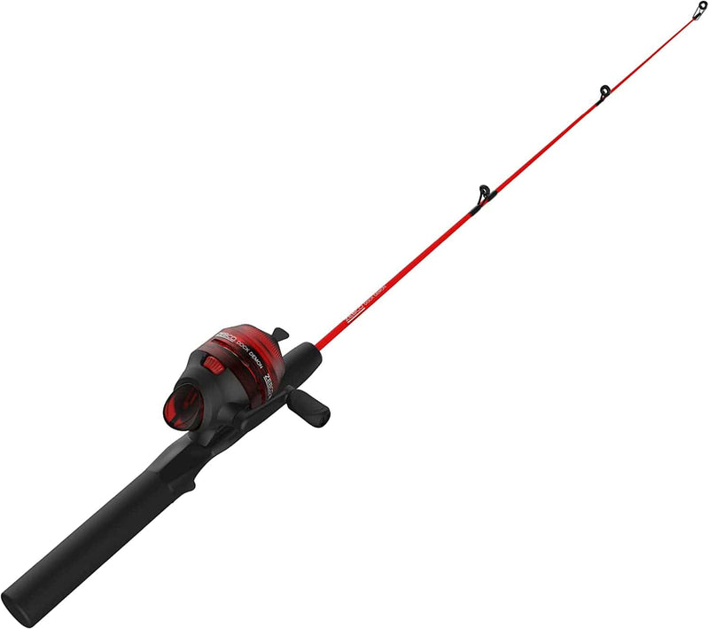 Zebco Dock Demon Spinning Reel or Spincast Reel and Fishing Rod Combo, 30-Inch Durable Fiberglass Rod, Quickset Anti-Reverse Fishing Reel Sporting Goods > Outdoor Recreation > Fishing > Fishing Rods Zebco Spincast Reel - Red  