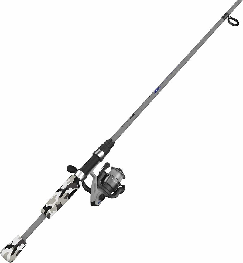Zebco Folds of Honor Spinning Reel and 2-Piece Fishing Rod Combo Sporting Goods > Outdoor Recreation > Fishing > Fishing Rods Zebco Gray/Black  