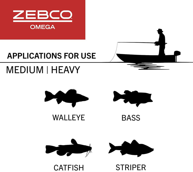Zebco Omega Pro Spincast Reel and Fishing Rod Combo, IM6 Graphite Fishing Pole, Size 30 Reel, Pre-Spooled with 10-Pound Zebco Line Sporting Goods > Outdoor Recreation > Fishing > Fishing Rods Zebco   