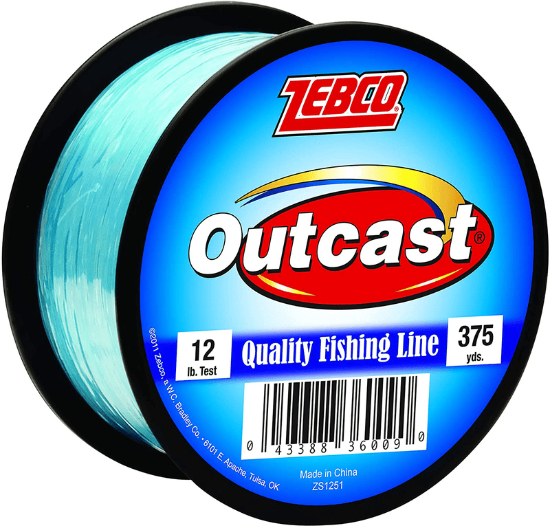 Zebco Outcast Monofilament Fishing Line, Low Memory and Stretch with High Tensile Strength Sporting Goods > Outdoor Recreation > Fishing > Fishing Lines & Leaders Zebco Blue 375-yard/12-pound 