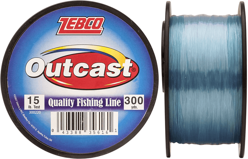Zebco Outcast Monofilament Fishing Line, Low Memory and Stretch with High Tensile Strength Sporting Goods > Outdoor Recreation > Fishing > Fishing Lines & Leaders Zebco Blue 300-yard/15-pound 