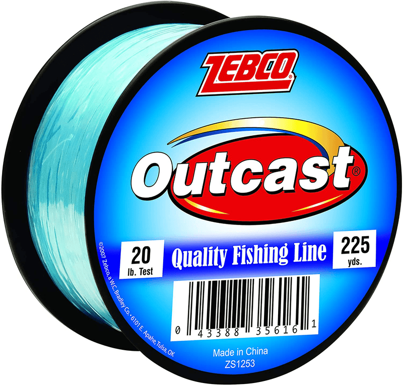 Zebco Outcast Monofilament Fishing Line, Low Memory and Stretch with High Tensile Strength Sporting Goods > Outdoor Recreation > Fishing > Fishing Lines & Leaders Zebco Blue 225-yard/20-pound 