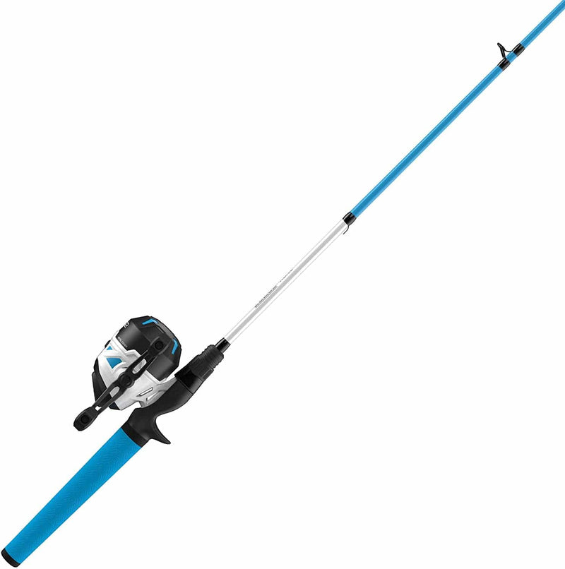 Zebco Roam Spincast Reel and Fishing Rod Combo, 6-Foot 2-Piece Fiberglass Fishing Pole with Comfortgrip Handle