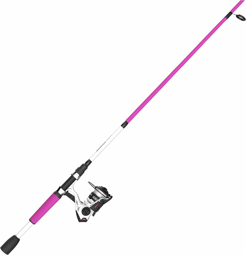 Zebco Roam Spinning Reel and Fishing Rod Combo, Split Comfortgrip Rod Handle, Soft-Touch Handle Knob Sporting Goods > Outdoor Recreation > Fishing > Fishing Rods Zebco Size 30 Reel - 6'6" Rod - Pink  