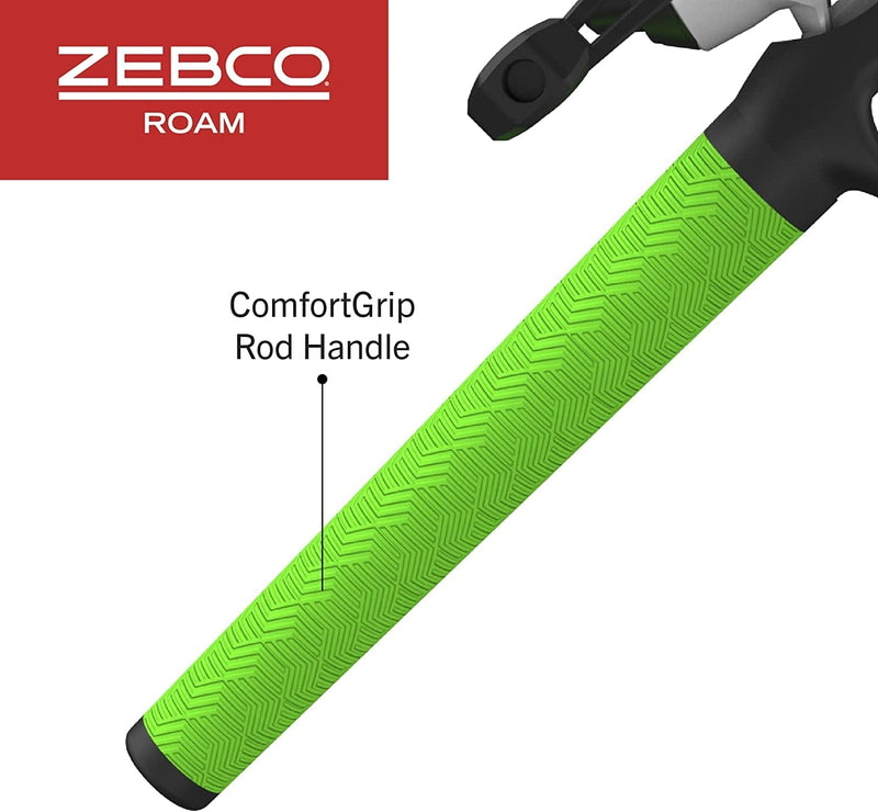 Zebco Roam Telescopic Fishing Rod and Spinning or Spincast Fishing Reel Combo, Durable 6-Foot Fiberglass Rod with Comfortgrip Handle, Pre-Spooled with Zebco Cajun Fishing Line Sporting Goods > Outdoor Recreation > Fishing > Fishing Rods Zebco   