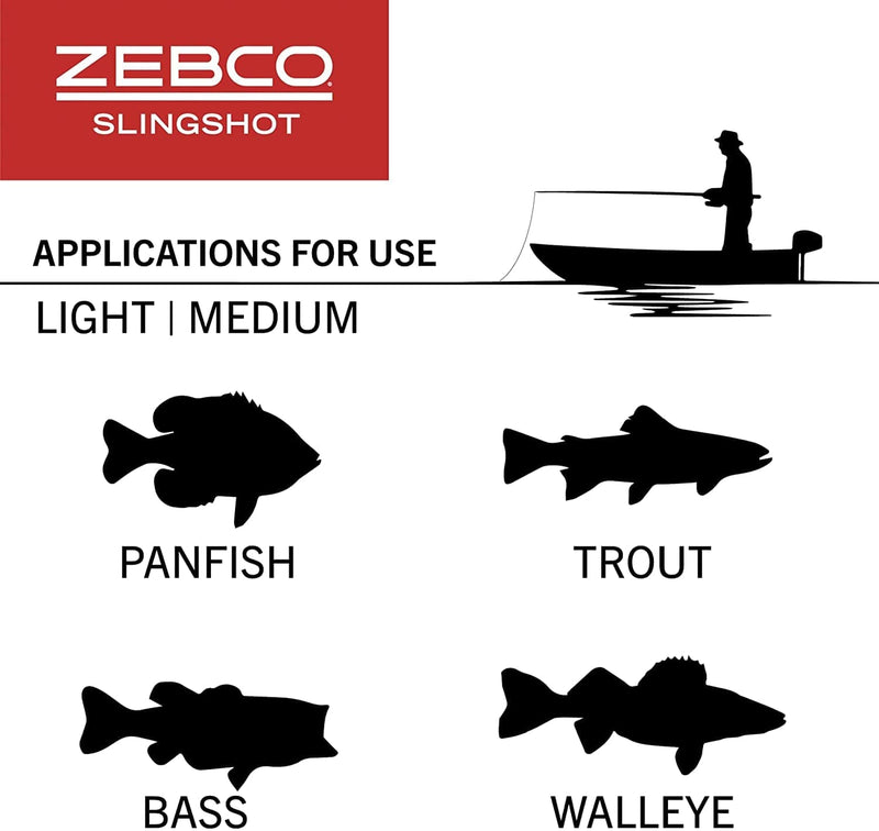 Zebco Slingshot Spincast Reel and Fishing Rod Combo, 5-Foot 6-Inch 2-Piece Fishing Pole, Size 30 Reel, Right-Hand Retrieve, Pre-Spooled with 10-Pound Zebco Line Sporting Goods > Outdoor Recreation > Fishing > Fishing Rods Zebco   
