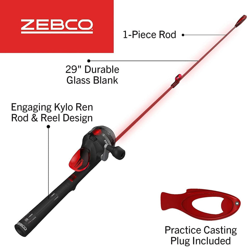 Zebco Star Wars Spincast Reel and Fishing Rod Combo, Quickset Anti-Reverse Fishing Reel