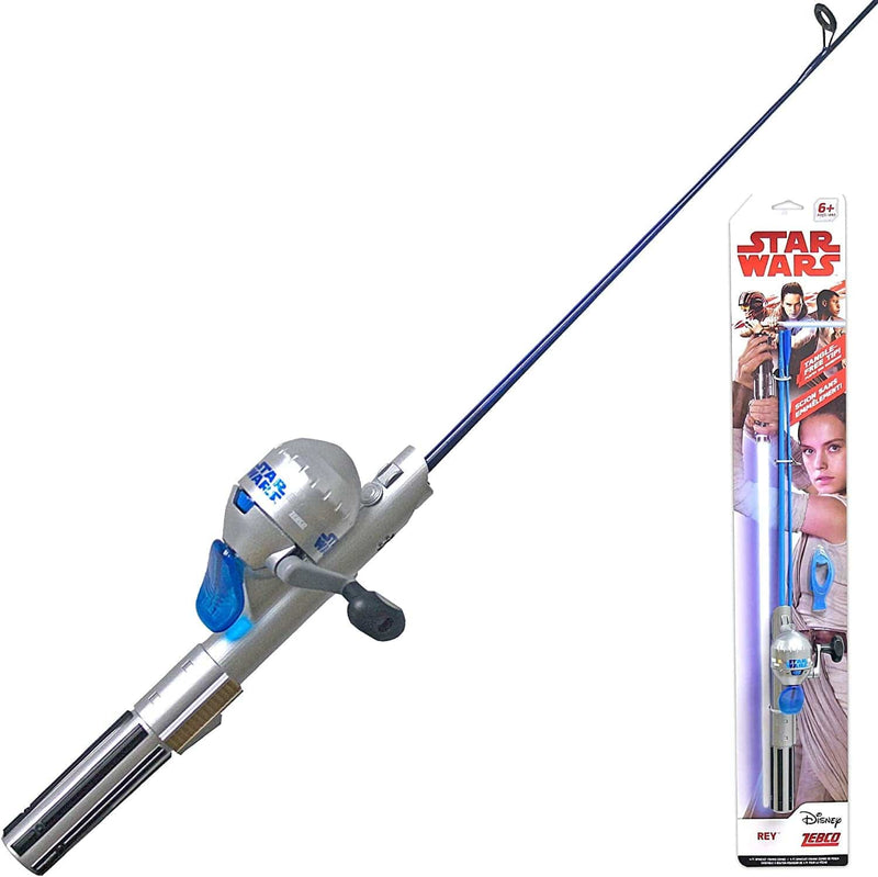 Zebco Star Wars Spincast Reel and Fishing Rod Combo, Quickset Anti-Reverse Fishing Reel Sporting Goods > Outdoor Recreation > Fishing > Fishing Rods Zebco Rey - 4'0" Rod  