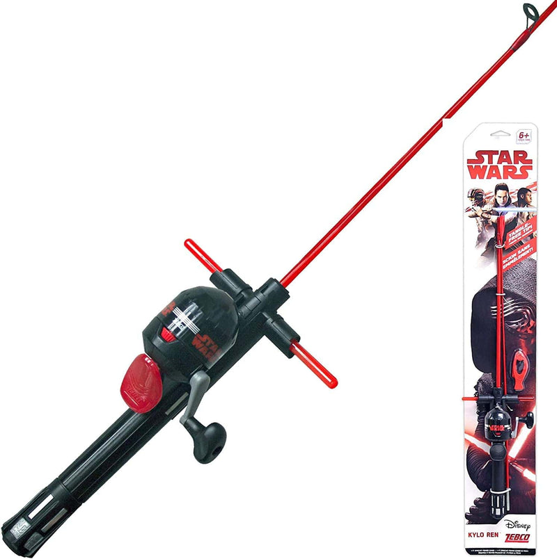 Zebco Star Wars Spincast Reel and Fishing Rod Combo, Quickset Anti-Reverse Fishing Reel Sporting Goods > Outdoor Recreation > Fishing > Fishing Rods Zebco Kylo - 4'0" Rod  