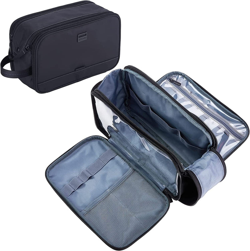 ZEEMO Toiletry Bag for Men, Water-Resistant Dopp Kit with Double Side Full Open Design, Large Capacity for Toiletries and Shaving Accessories, Travel Toiletry Organizer Case, Grey Sporting Goods > Outdoor Recreation > Winter Sports & Activities ZEEMO I-Multi-Pocket 8L (Black)  